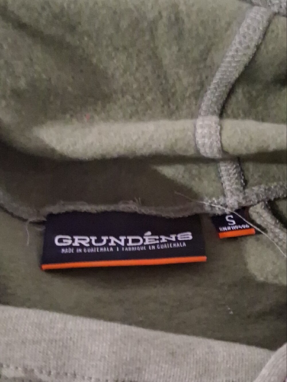 Grundens Men's Olive Green Pullover Hoodie with Front Pocket - Picture 10 of 10